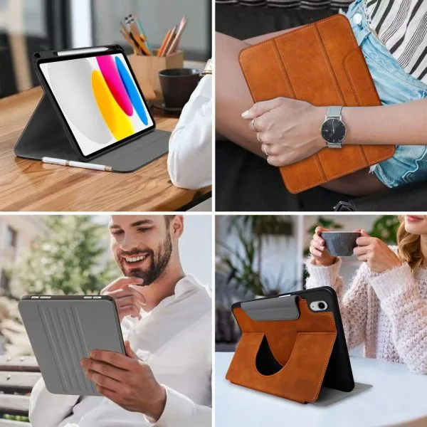 Θήκη iPad 10.9 10th Gen / iPad 11 11th Gen Tech-Protect Fleece Brown - Image 8
