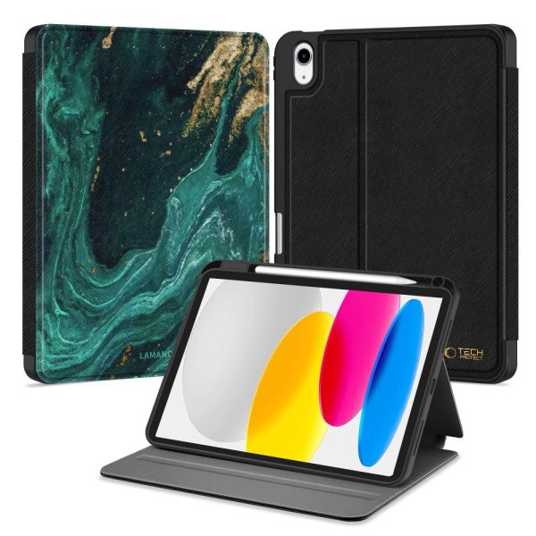 TECH-PROTECT LAMANO IPAD 10.9” 10 / 2022 / 11” 11 / 2025 VERDE AURA