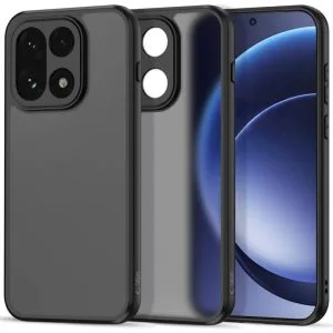 Ημιδιαφανής θήκη Tech-Protect MagMat με μαύρο ματ πλαίσιο για το OnePlus 15