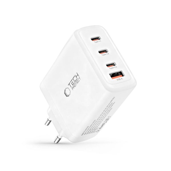 TECH-PROTECT NC140W-GAN 4-PORT NETWORK CHARGER PD 140W/QC3.0 WHITE - Image 2