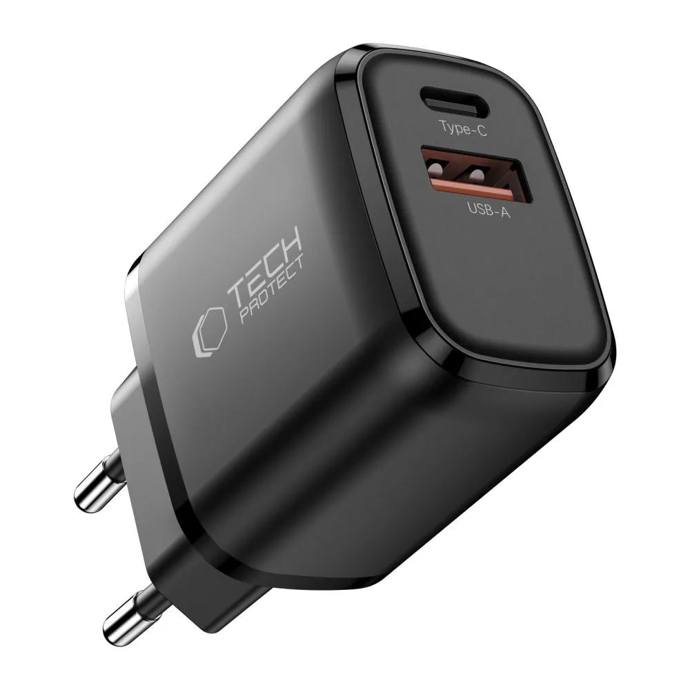 Φορτιστής Πρίζας Tech-Protect NCA45W-GAN 2-Port PD 45W / QC3.0 Black - Image 2