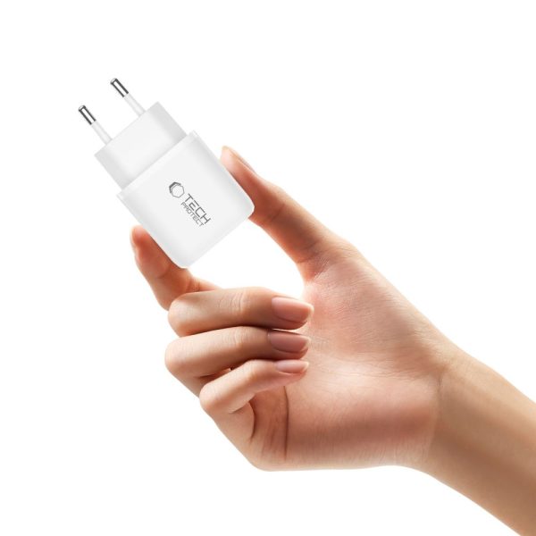 TECH-PROTECT NCA45W-GAN 2-PORT NETWORK CHARGER PD 45W / QC3.0 WHITE - Image 5