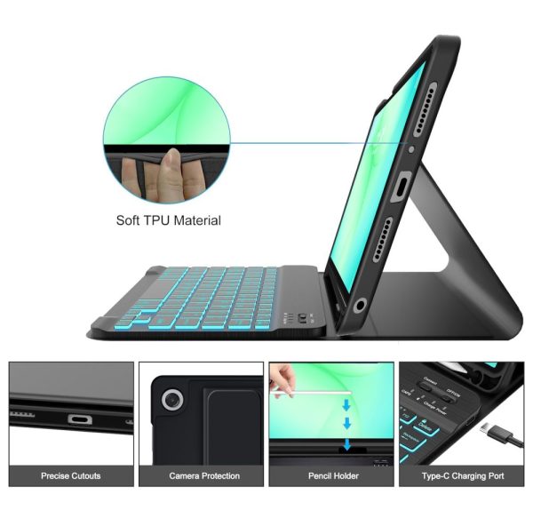 TECH-PROTECT SC PEN + KEYBOARD GALAXY TAB A9+ PLUS/ A11+ PLUS 11.0 BLACK - Image 5