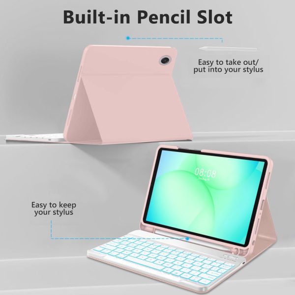 TECH-PROTECT SC PEN + KEYBOARD GALAXY TAB A9+ PLUS / A11+ PLUS 11.0 PINK - Image 4