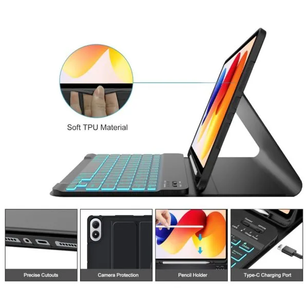 TECH-PROTECT SC PEN + KEYBOARD XIAOMI POCO PAD M1/REDMI PAD 2 PRO 12.1 BLACK - Image 5