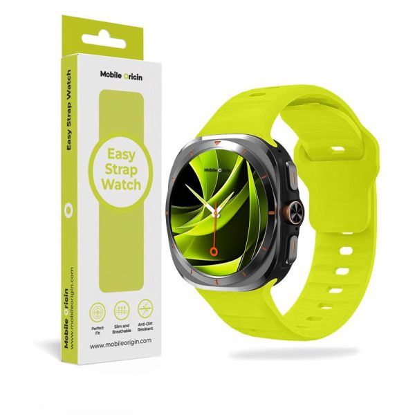 Mobile Origin Easy Strap Silicone Galaxy Watch Ultra 47mm Fluorescence Yellow
