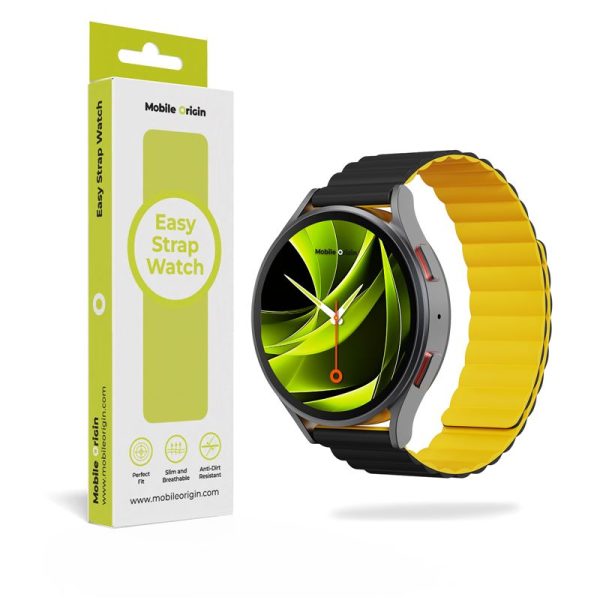 Mobile Origin Easy Strap Magnetic Watch 22mm Black/Yellow