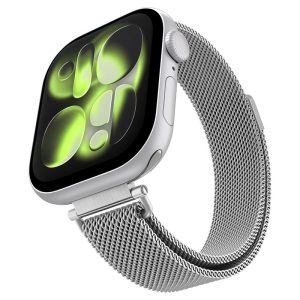 Μεταλλικό λουράκι Spigen Metal Band Silver για Apple Watch 42mm/41mm/40mm με μαγνητικό κλείσιμο