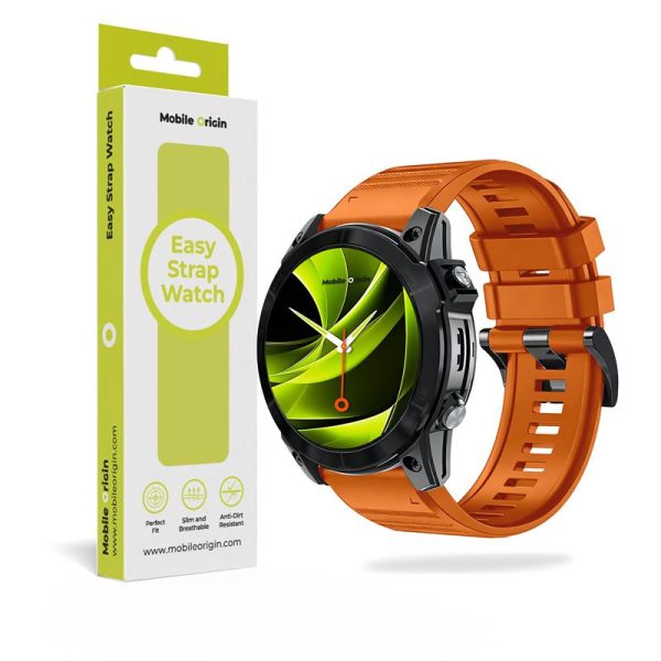 Mobile Origin Easy Strap Silicone Watch 22mm Orange