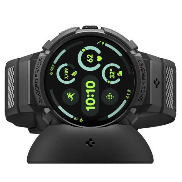 Spigen Rugged Armor Pro V2 matte Black-Google Pixel Watch 4 45mm (ACS11223) - Image 12