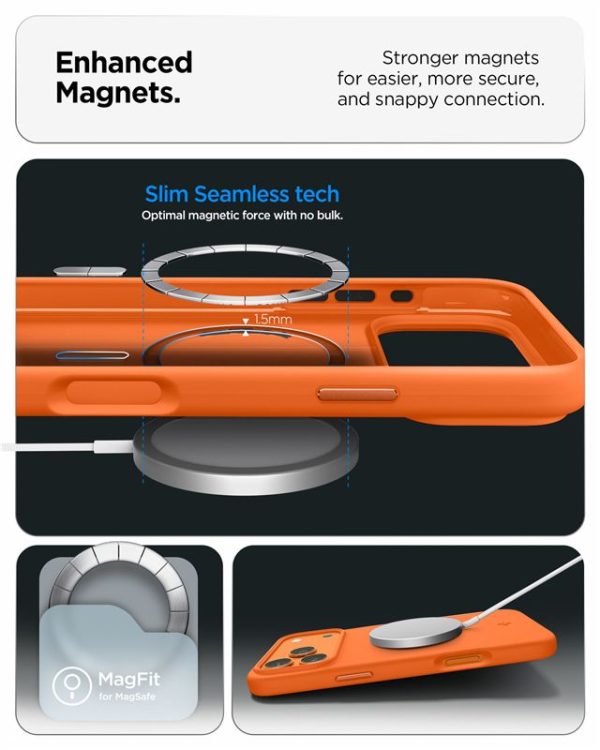 Θήκη Spigen Silicone Fit MagSafe για iPhone 17 Pro – Cosmic Orange (ACS11379) - Image 13