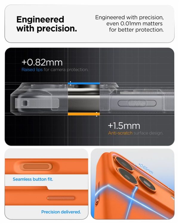 Θήκη Spigen Silicone Fit MagSafe για iPhone 17 Pro – Cosmic Orange (ACS11379) - Image 4