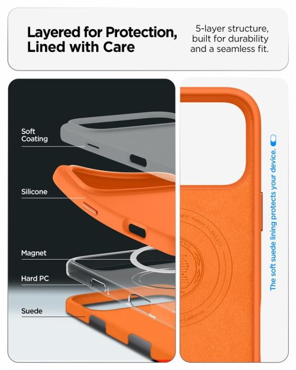 Θήκη Spigen Silicone Fit MagSafe για iPhone 17 Pro – Cosmic Orange (ACS11379) - Image 9