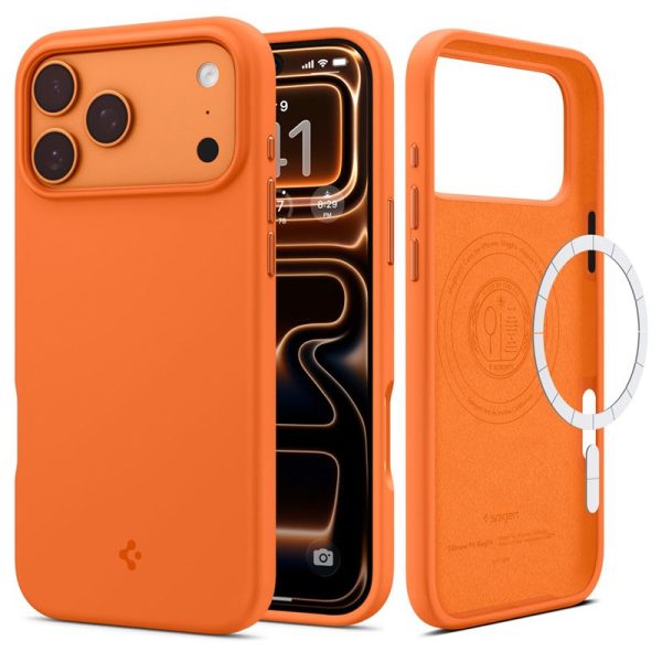 Θήκη Spigen Silicone Fit MagSafe για iPhone 17 Pro – Cosmic Orange (ACS11379) - Image 10