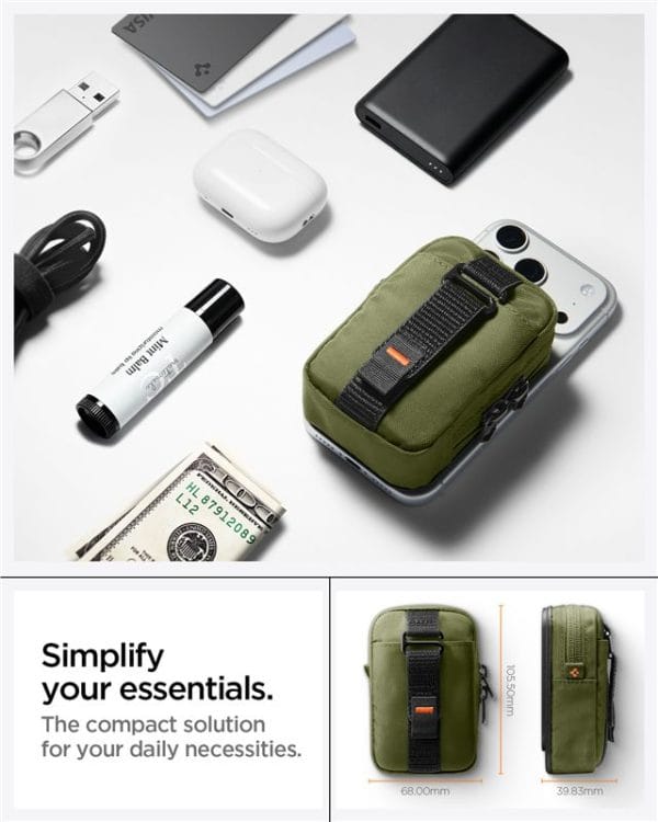Organizer Πορτοφόλι MagSafe Spigen TintapZip Portable Pouch Olive Green (AFA10227) - Image 9
