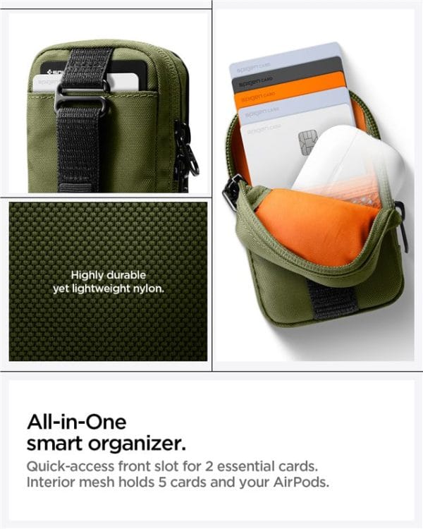 Organizer Πορτοφόλι MagSafe Spigen TintapZip Portable Pouch Olive Green (AFA10227) - Image 10