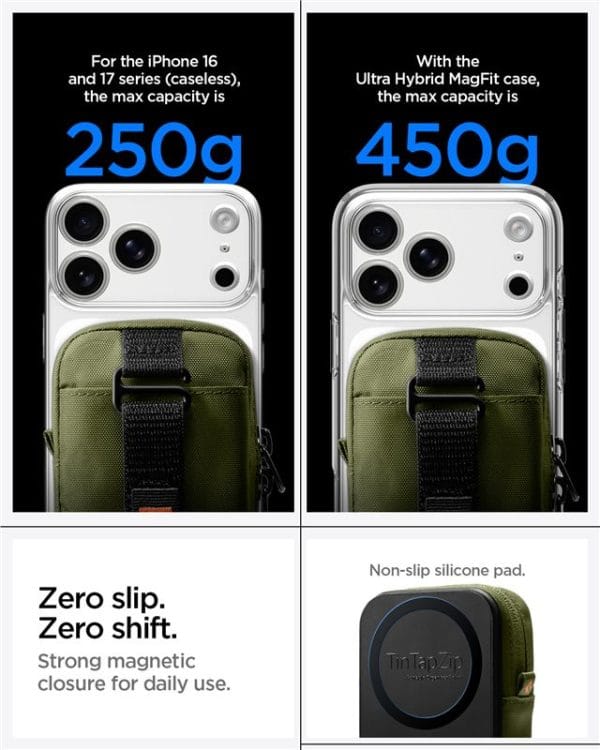 Organizer Πορτοφόλι MagSafe Spigen TintapZip Portable Pouch Olive Green (AFA10227) - Image 18