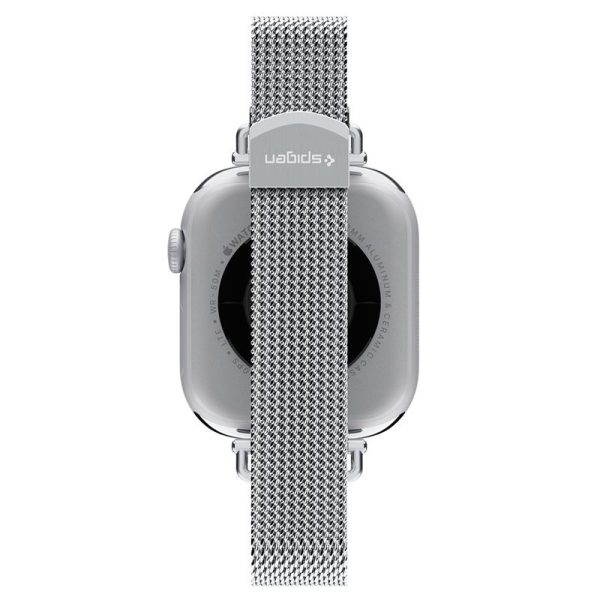 Μεταλλικό Λουράκι Spigen Metal Band για Apple Watch 42mm / 41mm / 40mm – Silver (AMP10498) - Image 11