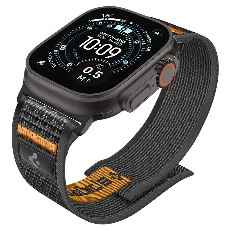 Λουράκι Spigen Athlex Air 2 Active Band για Apple Watch 49mm / 46mm / 45mm / 44mm – Black / Orange (AMP10607) - Image 3