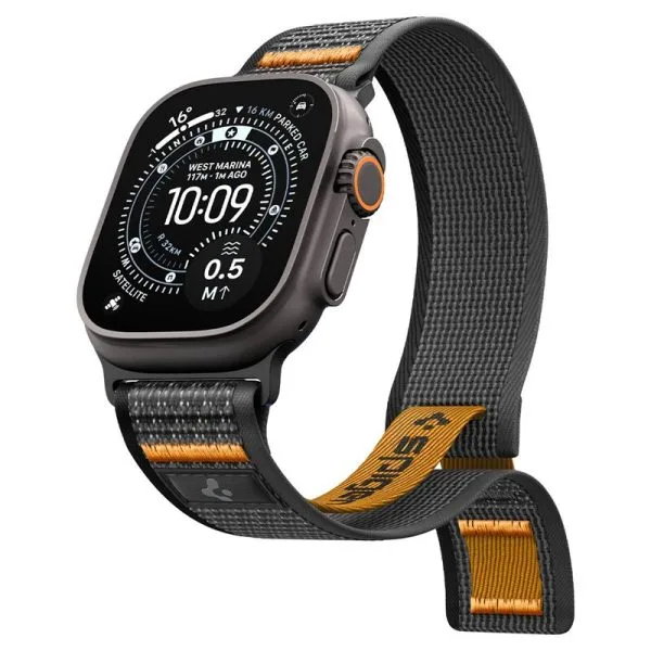 Λουράκι Spigen Athlex Air 2 Active Band για Apple Watch 49mm / 46mm / 45mm / 44mm – Black / Orange (AMP10607) - Image 4