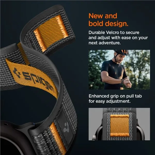 Λουράκι Spigen Athlex Air 2 Active Band για Apple Watch 49mm / 46mm / 45mm / 44mm – Black / Orange (AMP10607) - Image 8