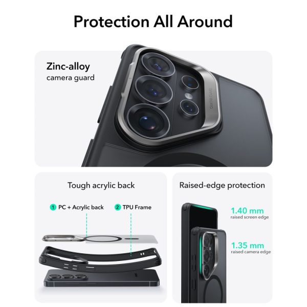 ESR CLASSIC HYBRID KICKSTAND MAGSAFE GALAXY S26 ULTRA FROSTED BLACK - Image 2