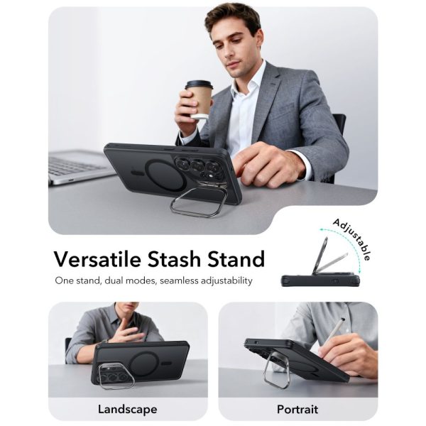 ESR CLASSIC HYBRID KICKSTAND MAGSAFE GALAXY S26 ULTRA FROSTED BLACK - Image 3
