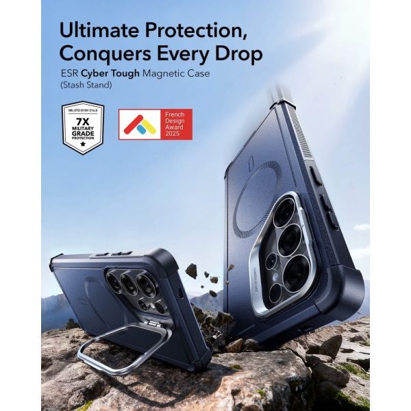 ESR CYBER TOUGH KICKSTAND MAGSAFE GALAXY S26 ULTRA BLUE - Image 3