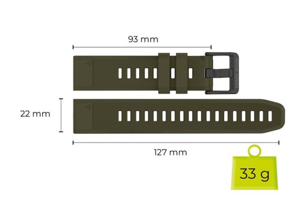 Mobile Origin Easy Strap Watch 22mm Dark Green (MO-ES22-DGRN) - Image 8