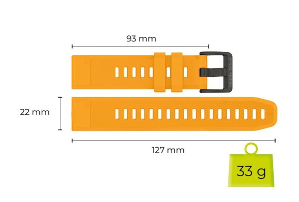 Mobile Origin Easy Strap Watch 22mm Yellow (MO-ES22-YLW) - Image 2