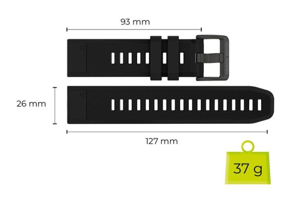 Mobile Origin Easy Strap Watch 26mm Black (MO-ES26-BLK) - Image 3