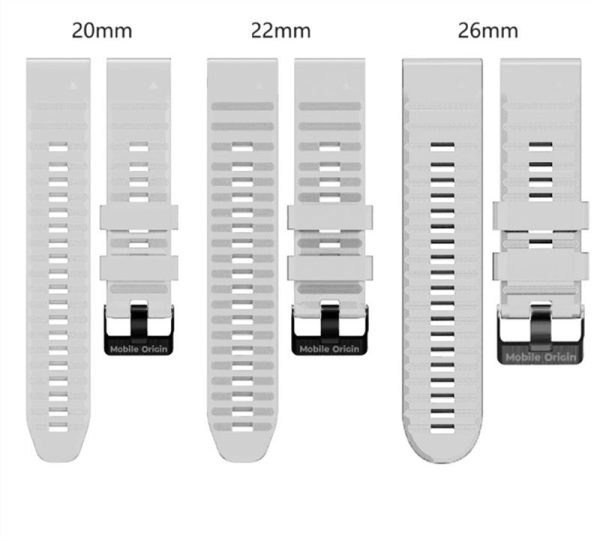 Mobile Origin Easy Strap Silicone Watch 26mm White (MO-ESS-26-WHT) - Image 2