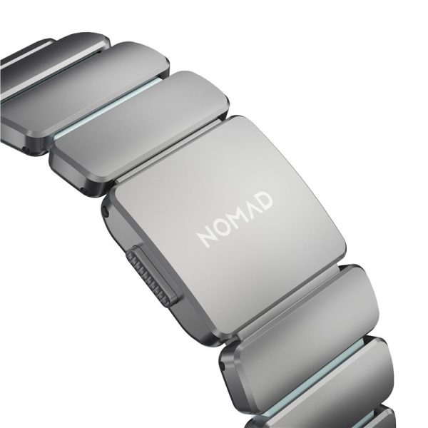 Λουράκι Nomad Stratos Band Natural Titanium / FKM για Apple Watch 49mm / 46mm / 45mm – Icy Blue Glow - Image 13