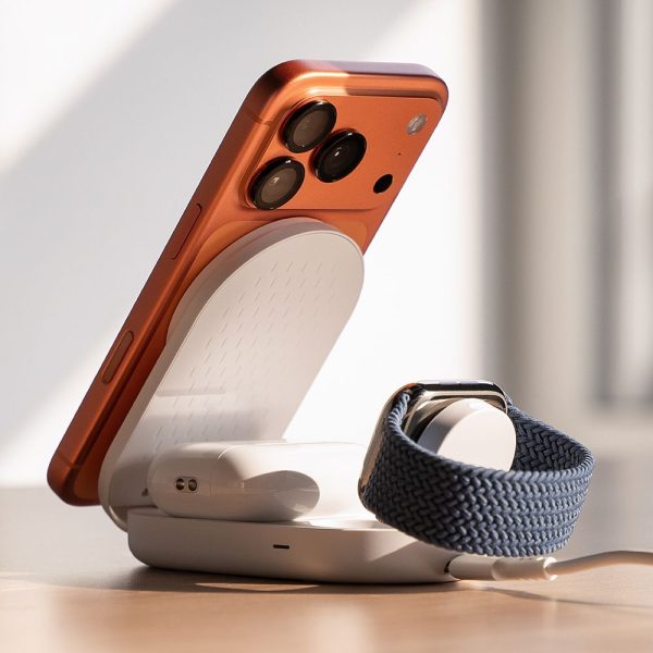 RINGKE QI2.2 25W 3IN1 MAGNETIC MAGSAFE WIRELESS FOLDING CHARGER WHITE - Image 7