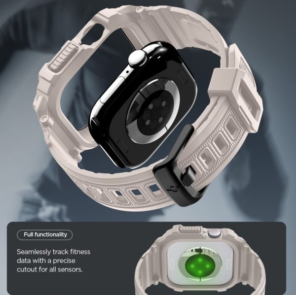 SPIGEN RUGGED ARMOR ”PRO” V2 APPLE WATCH 10/11 46MM DUNE BEIGE (ACS10506) - Image 13