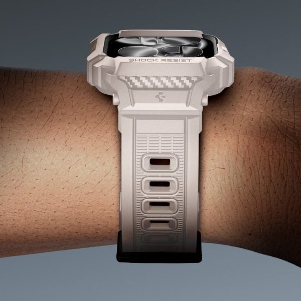 SPIGEN RUGGED ARMOR ”PRO” V2 APPLE WATCH 10/11 46MM DUNE BEIGE (ACS10506) - Image 10