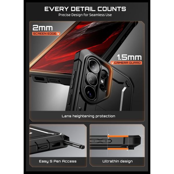 SUPCASE UNICORN BEETLE PRO & TEMPERED GLASS 2-PACK GALAXY S26 ULTRA BLACK - Image 4