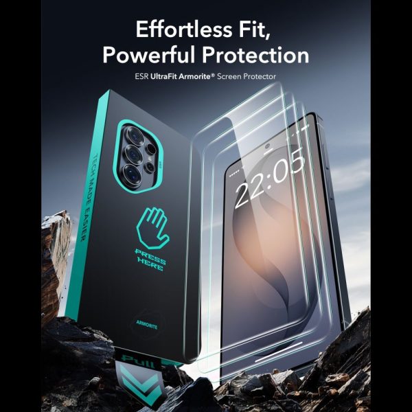 ESR ULTRAFIT ARMORITE TEMPERED GLASS 2-PACK GALAXY S26 ULTRA CLEAR - Image 3