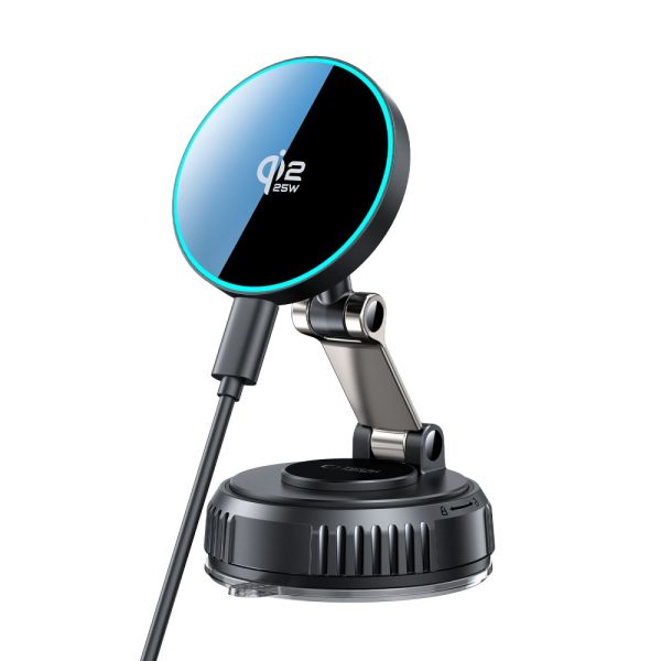 TECH-PROTECT MM25W-V8 QI2.2 MAGNETIC MAGSAFE WINDSHIELD & DASHBOARD CAR MOUNT WIRELESS CHARGER 25W BLACK - Image 3