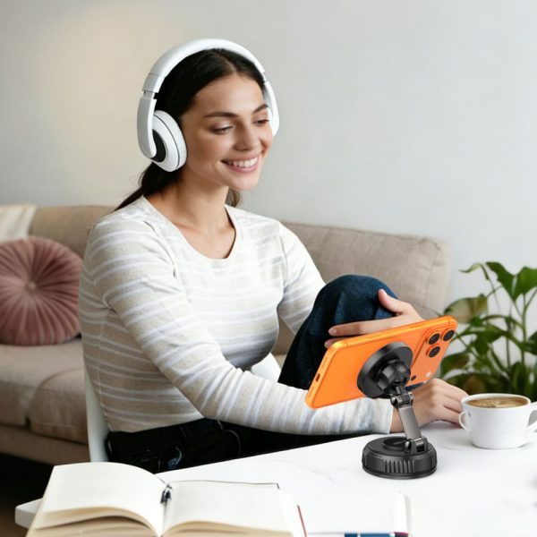 TECH-PROTECT MM25W-V8 QI2.2 MAGNETIC MAGSAFE WINDSHIELD & DASHBOARD CAR MOUNT WIRELESS CHARGER 25W BLACK - Image 7