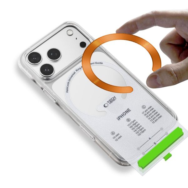 TECH-PROTECT MMP-210 MAGNETIC MAGSAFE RING 2-PACK BLACK & COSMIC ORANGE - Image 5