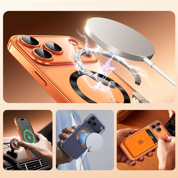 TECH-PROTECT MMP-210 MAGNETIC MAGSAFE RING 2-PACK BLACK & COSMIC ORANGE - Image 6