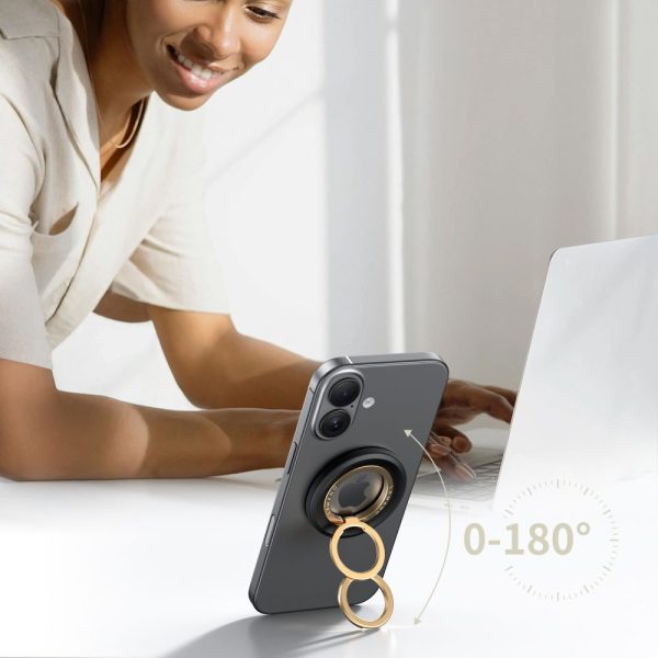 TECH-PROTECT MMR700 LAMANO MAGNETIC MAGSAFE PHONE RING BLACK/GOLD - Image 4
