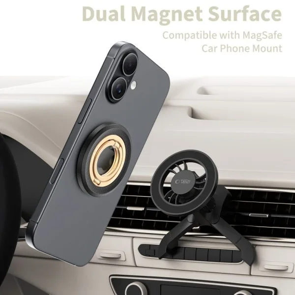 Μαγνητικό Phone Ring MagSafe Tech-Protect MMR700 Lamano Black/Gold - Image 5