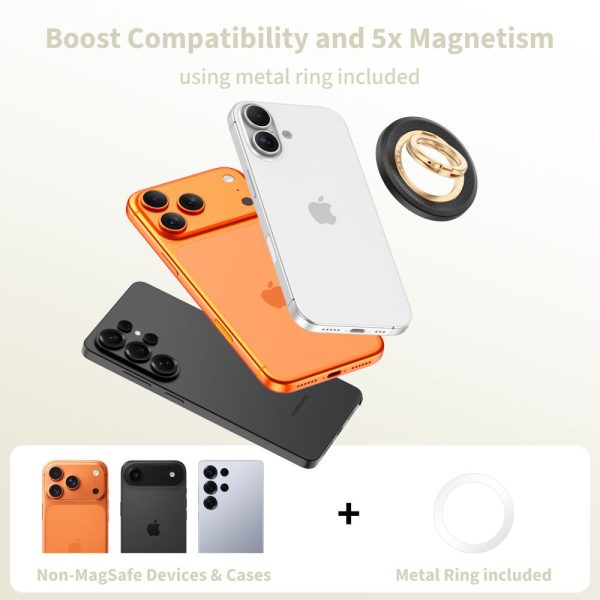 TECH-PROTECT MMR700 LAMANO MAGNETIC MAGSAFE PHONE RING BLACK/GOLD - Image 6