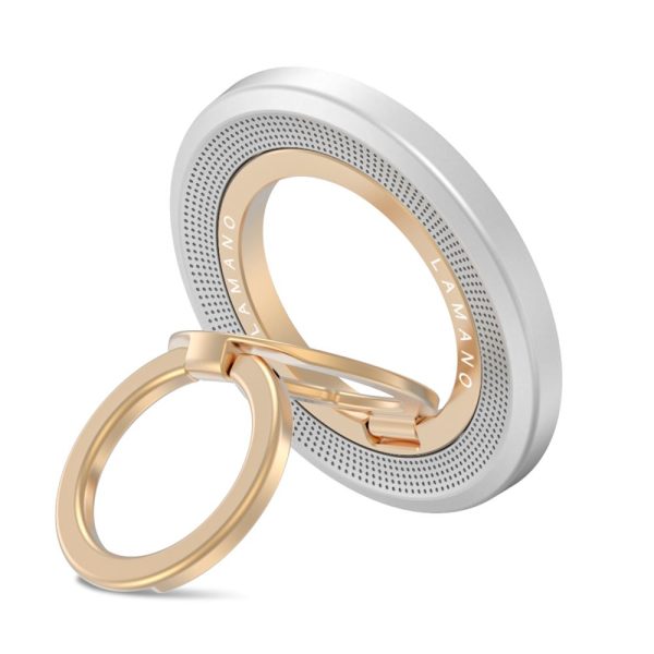 TECH-PROTECT MMR700 LAMANO MAGNETIC MAGSAFE PHONE RING TITANIUM/GOLD - Image 2