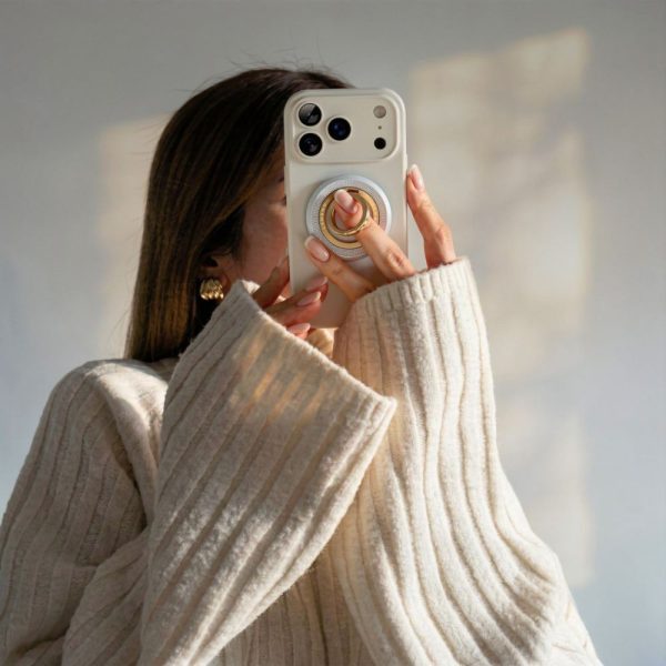 TECH-PROTECT MMR700 LAMANO MAGNETIC MAGSAFE PHONE RING TITANIUM/GOLD - Image 8