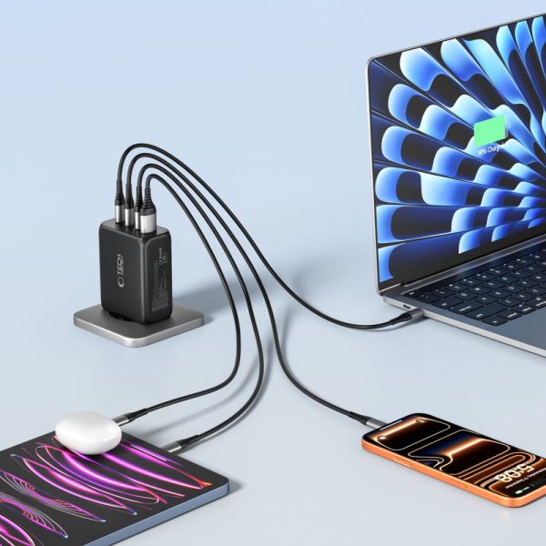 TECH-PROTECT NC200W-GAN 4-PORT NETWORK CHARGER PD 200W / QC3.0 BLACK - Image 7