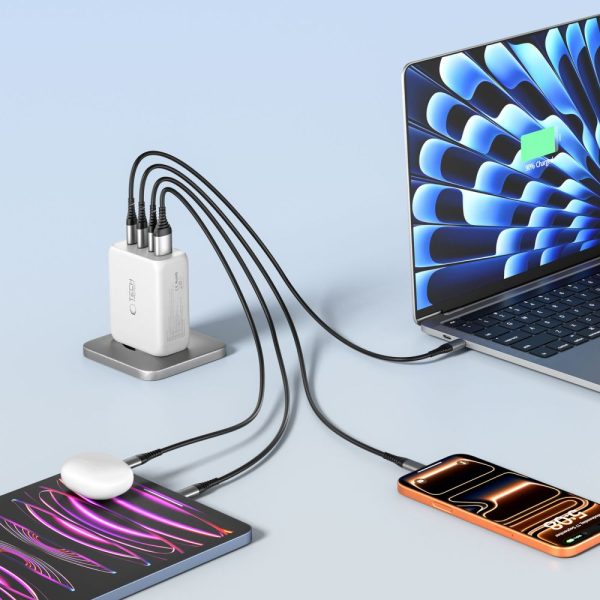 TECH-PROTECT NC200W-GAN 4-PORT NETWORK CHARGER PD 200W / QC3.0 WHITE - Image 7