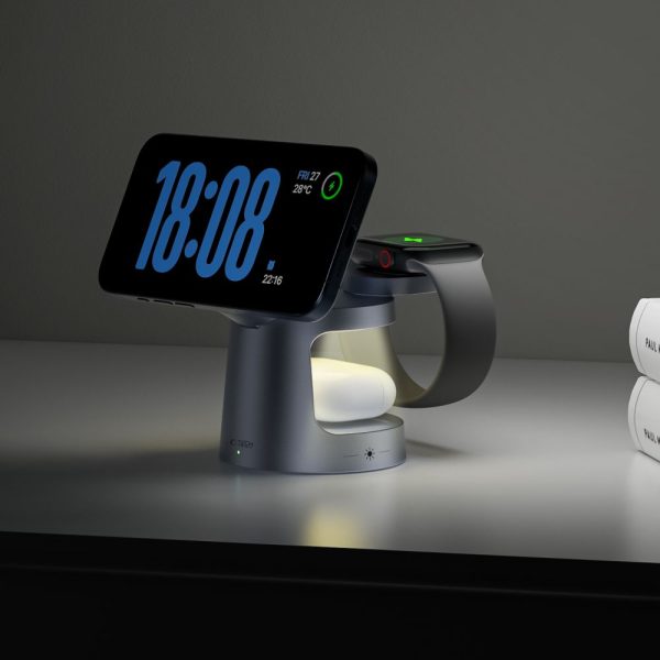 TECH-PROTECT QI2.2-25W-A48 3IN1 MAGNETIC MAGSAFE WIRELESS CHARGER DARK GREY - Image 10